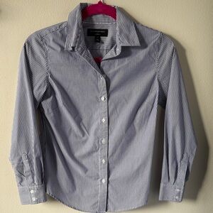 Women Striped Button-Up Shirt